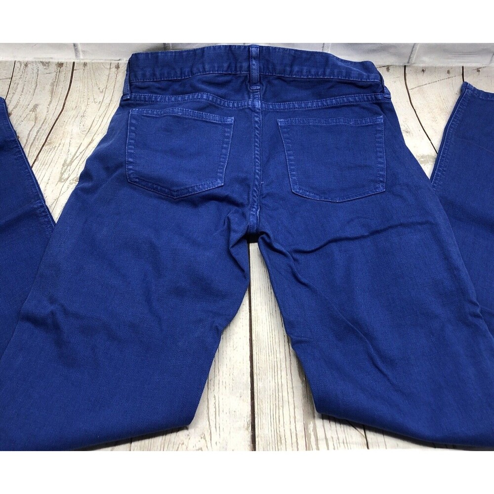 J. Crew Womens Jeans Size 26 RegularMatchstick Stretch Cobalt Blue Low Rise - Picture 2 of 12